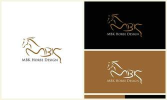 création de logo de cheval vecteur