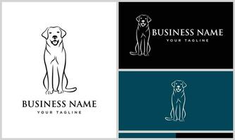 ligne art Labrador retriever logo vecteur