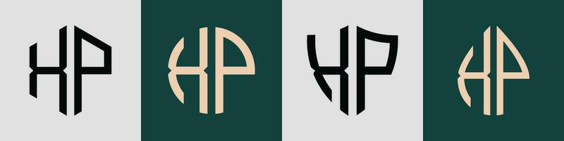 Créatif Facile initiale des lettres xp logo dessins empaqueter. vecteur