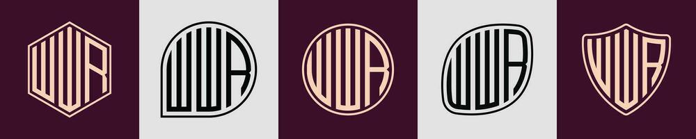 Créatif Facile initiale monogramme wwr logo conceptions. vecteur