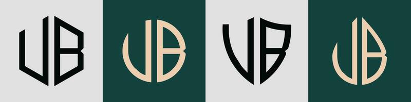 Créatif Facile initiale des lettres ub logo dessins empaqueter. vecteur