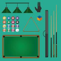 le illustration de billard Jeu paquet vecteur