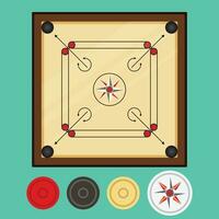 le illustration de carrom planche Jeu ensemble vecteur