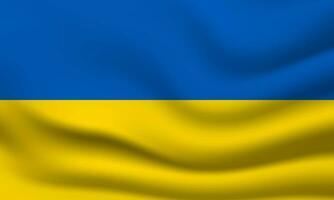 Ukraine drapeau 3d agitant bannière Contexte vecteur