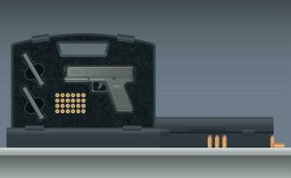 pistolet avec munitions composition vecteur