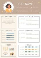 CV reprendre exemple infographie vecteur