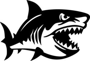 requin - minimaliste et plat logo - vecteur illustration