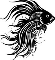 poisson, minimaliste et Facile silhouette - vecteur illustration