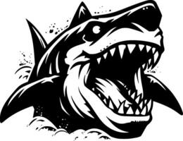 requin, noir et blanc vecteur illustration