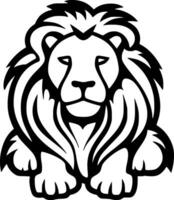 lion, noir et blanc vecteur illustration