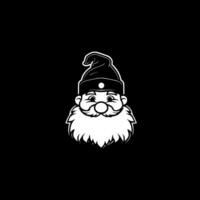 gnome, noir et blanc vecteur illustration