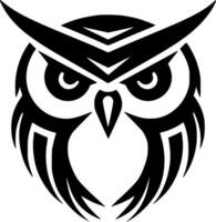 hibou - minimaliste et plat logo - vecteur illustration