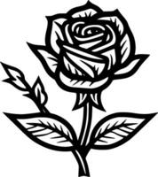 Rose - minimaliste et plat logo - vecteur illustration