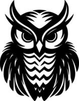 hibou, noir et blanc vecteur illustration