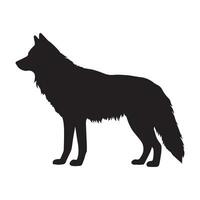 vecteur de silhouette de loup