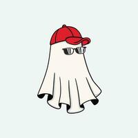 fantôme cosplay un d Halloween fête vecteur