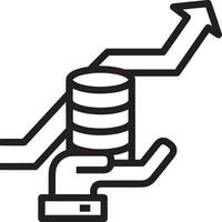 croissance affaires icône symbole vecteur image. illustration de le le progrès contour infographie stratégie développement conception image