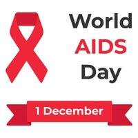 monde sida journée. décembre 1. vecteur illustration