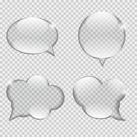 verre transparence discours bulle vector illustration