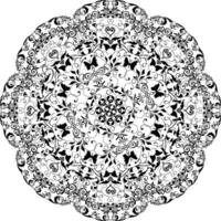 noir et blanc floral mandala conception décrit vecteur isolé sur blanc Contexte