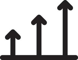 croissance affaires icône symbole vecteur image. illustration de le le progrès contour infographie stratégie développement conception image