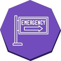 icône de vecteur de signe d'urgence