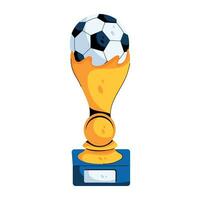 trophée de football à la mode vecteur