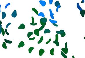 modèle vectoriel bleu clair et vert avec des formes de memphis.