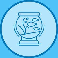 icône de vecteur de bocal à poissons