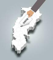 chhattisgarh élection, moulage voter pour chhattisgarh, Etat de Inde vecteur
