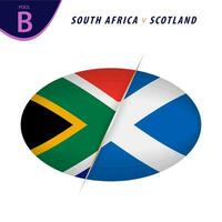 le rugby compétition Sud Afrique v Écosse . le rugby contre icône. vecteur