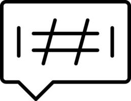 conception d'icônes vectorielles hashtags vecteur