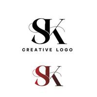 sk initiale lettre logo vecteur