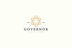 gouverneur signe symbole abstrait cercle monogramme logo affaires Bureau vecteur