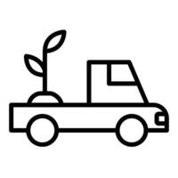 livraison un camion vecteur icône, direct style icône, de agriculture Icônes collection, isolé sur blanc Contexte.