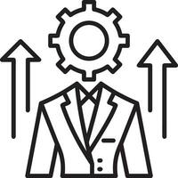 croissance affaires icône symbole vecteur image. illustration de le le progrès contour infographie stratégie développement conception image