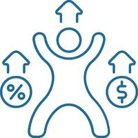 croissance affaires icône symbole vecteur image. illustration de le le progrès contour infographie stratégie développement conception image