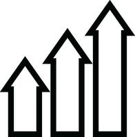 croissance affaires icône symbole vecteur image. illustration de le le progrès contour infographie stratégie développement conception image