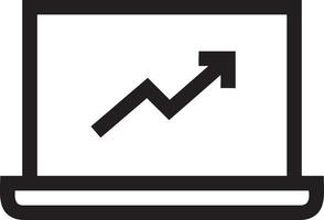 croissance affaires icône symbole vecteur image. illustration de le le progrès contour infographie stratégie développement conception image