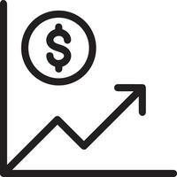 croissance affaires icône symbole vecteur image. illustration de le le progrès contour infographie stratégie développement conception image