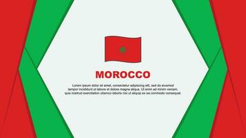 Maroc drapeau abstrait Contexte conception modèle. Maroc indépendance journée bannière dessin animé vecteur illustration. Maroc drapeau