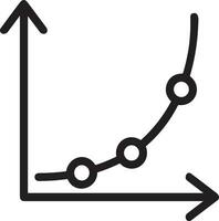 croissance affaires icône symbole vecteur image. illustration de le le progrès contour infographie stratégie développement conception image