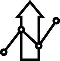 croissance affaires icône symbole vecteur image. illustration de le le progrès contour infographie stratégie développement conception image