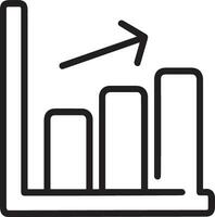 croissance affaires icône symbole vecteur image. illustration de le le progrès contour infographie stratégie développement conception image