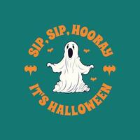 une fantomatique fête, une Halloween à thème logo vecteur