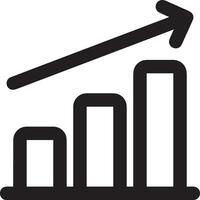 croissance affaires icône symbole vecteur image. illustration de le le progrès contour infographie stratégie développement conception image