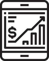 croissance affaires icône symbole vecteur image. illustration de le le progrès contour infographie stratégie développement conception image