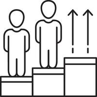 croissance affaires icône symbole vecteur image. illustration de le le progrès contour infographie stratégie développement conception image