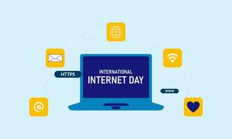 international l'Internet journée Créatif concept Contexte vecteur