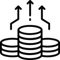 croissance affaires icône symbole vecteur image. illustration de le le progrès contour infographie stratégie développement conception image